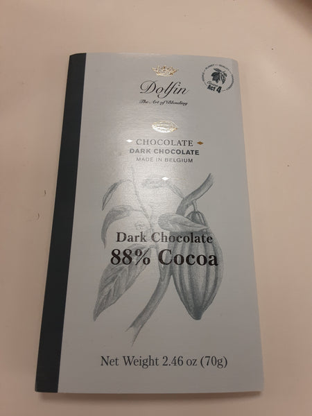 Dolfin Dark 88% Chocolate Bar
