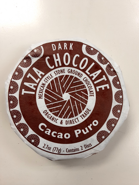 TAZA CHOCOLATE. Cacao Pure Mexican Style Chocolate 70% Dark
